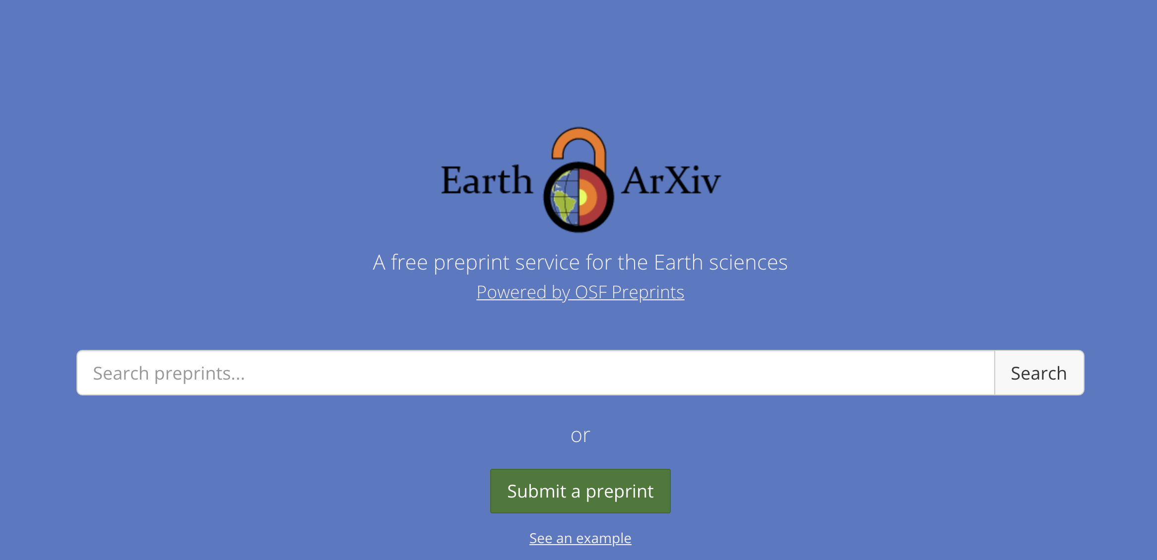 EarthArXiv journal website https://eartharxiv.org