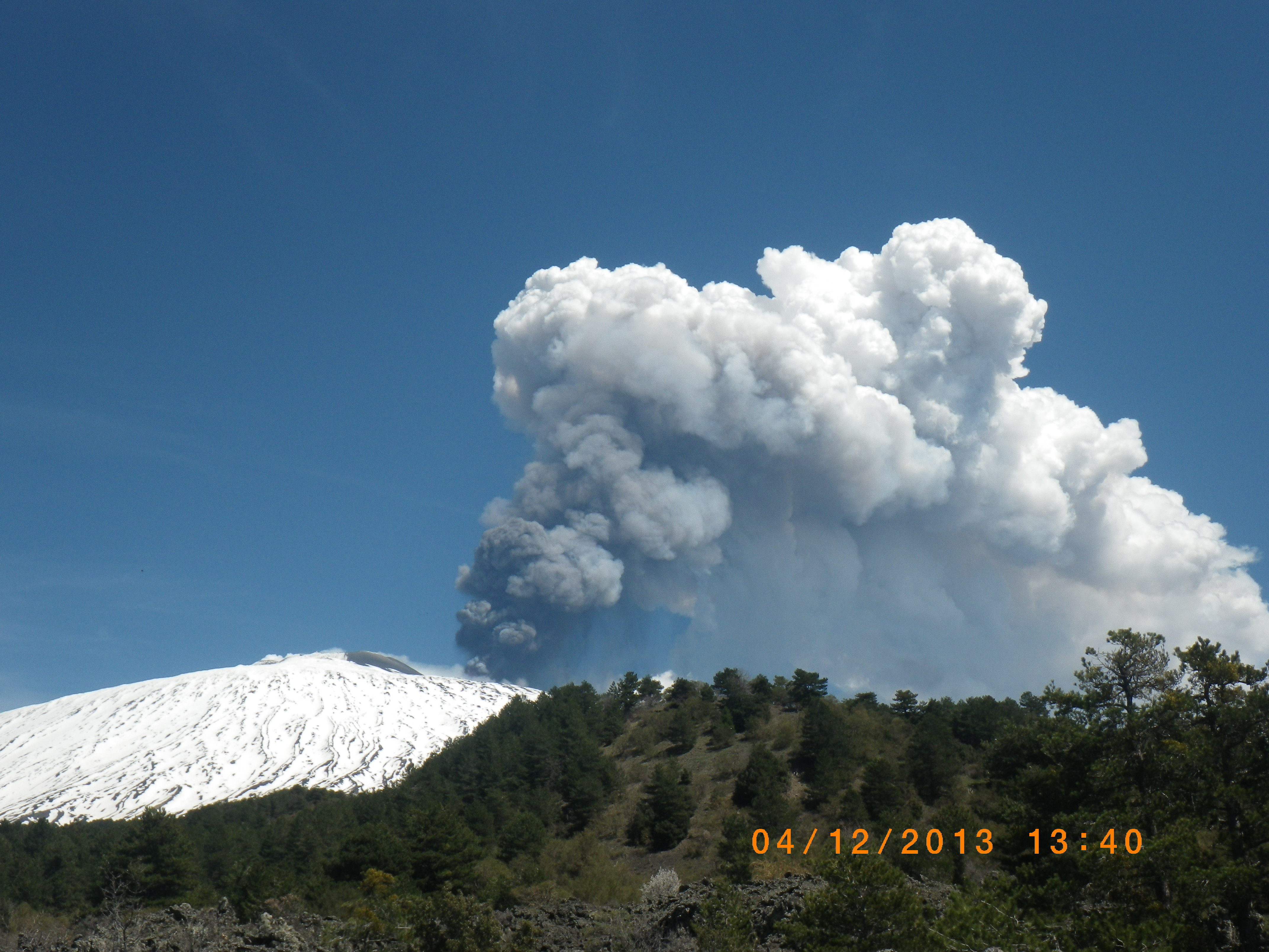 A paroxysmal eruption of Mount Etna, in Sicily